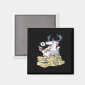 Aimant Oh Deer Drunk Reindeer Celebrating Christmas Festi (Recto/Verso)