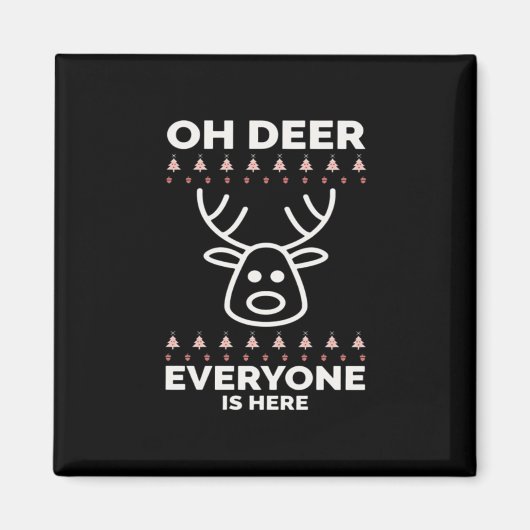 Aimant Oh Deer Everyone Is Here Modern Style  (Devant)
