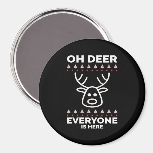 Aimant Oh Deer Everyone Is Here Modern Style  (Recto/Verso)