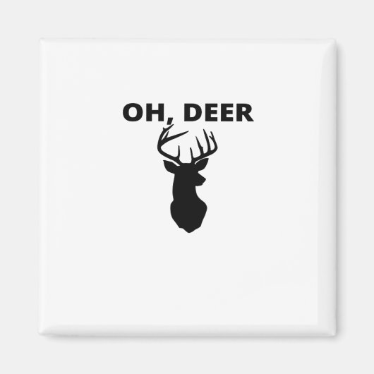 Aimant Oh Deer Oh Dear Whimsical Art Style (Devant)