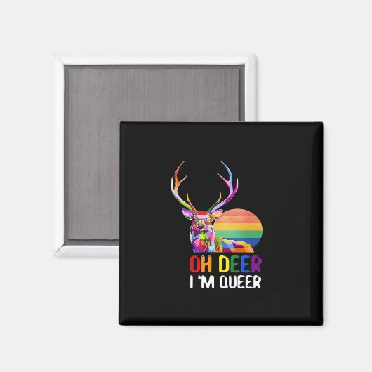 Aimant Oh Deer Queer Minimal Modern Style  (Recto/Verso)