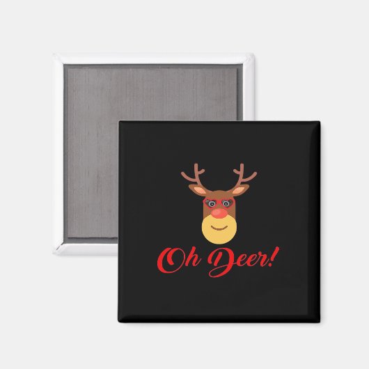 Aimant Oh Deer Retro Classic (Recto/Verso)