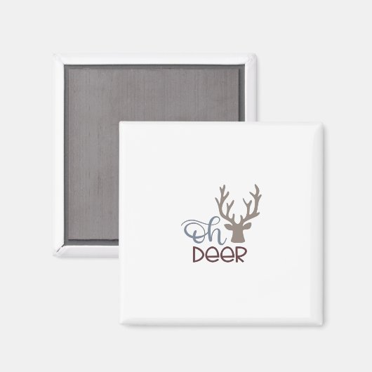 Aimant Oh Deer Retro Classic Design  (Recto/Verso)