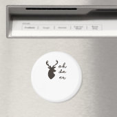 Aimant Oh Deer Style Graphique Moderne (In Situ (Lave-vaisselle))