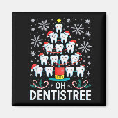 Aimant Oh Dentistree - Funny Christmas Tree Dental Hygien (Devant)