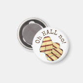 Aimant Oh HALL (Enfer) Non ! Halloumi Fromage Funny Foodi (Recto/Verso)