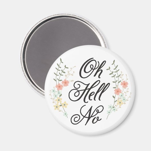 Aimant Oh Hell Pas d'aimant floral (Recto/Verso)