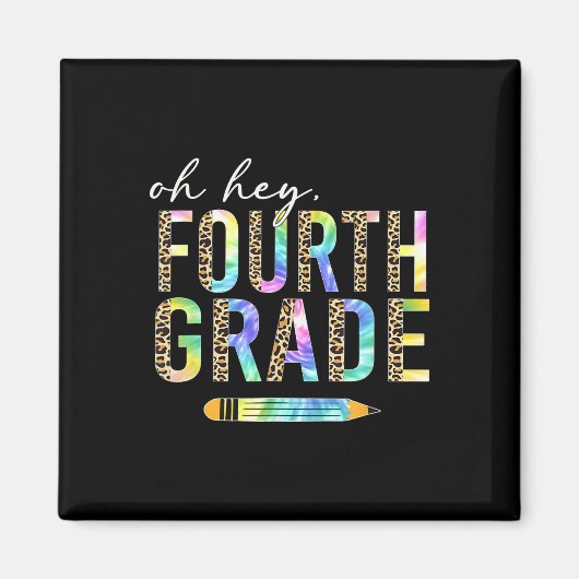 Aimant Oh Hey 4e année de retour à l'école élèves 4e anné (Devant)