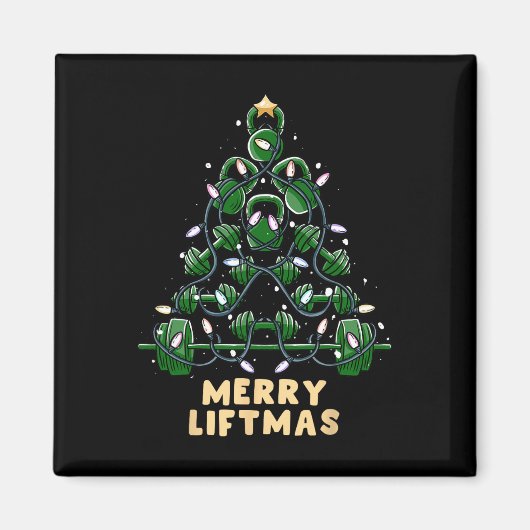Aimant Oh Liftmas Tree Kettlebell Gym Vilain Noël (Devant)