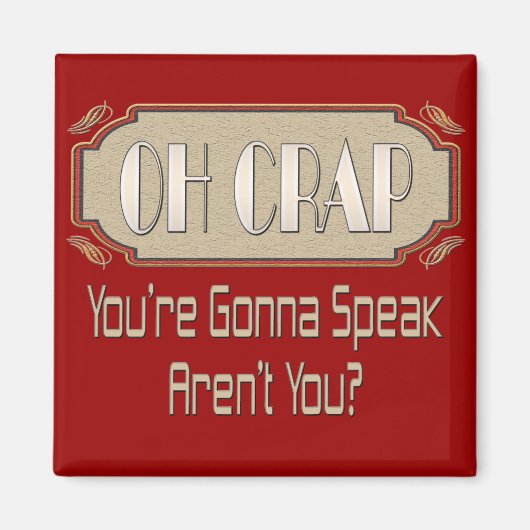 Aimant Oh merde (Devant)