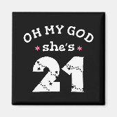 Aimant Oh mon dieu, elle a 21 ans (Devant)