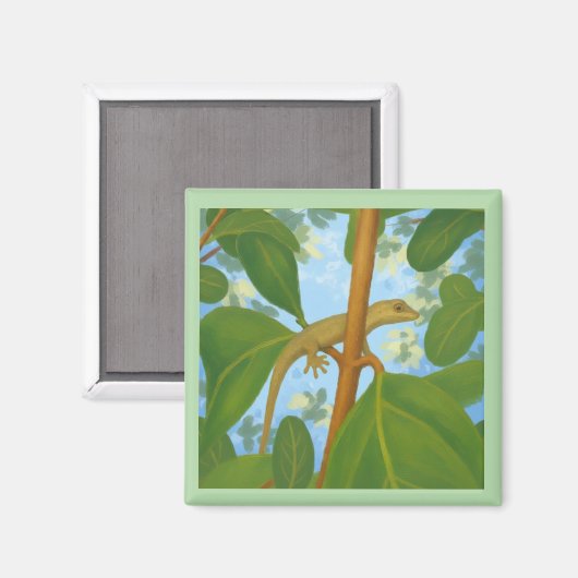 Aimant Oh mon dieu ! Peinture de gecko (Recto/Verso)