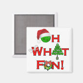 Aimant Oh Quel Amusement Noël Pickleball Party (Recto/Verso)