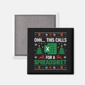 Aimant Oh This Calls For A Spreadsheet Christmas  (Recto/Verso)