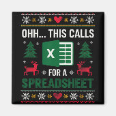 Aimant Oh This Calls For A Spreadsheet Christmas (Devant)