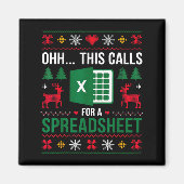 Aimant Oh This Calls For A Spreadsheet Christmas  (Devant)