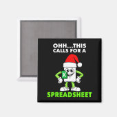 Aimant Oh This Calls For A Spreadsheet Excel Christmas Co (Recto/Verso)