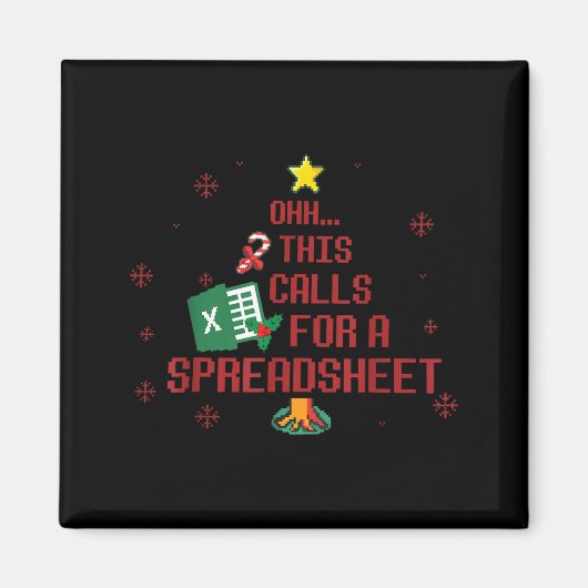 Aimant Ohhh This Calls For A Spreadsheet Ugly Christmas S (Devant)