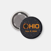 Aimant Ohio 2024 Total Éclipse Solaire (Recto/Verso)
