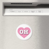 Aimant Ohio Coeur rose - J'aime OH (In Situ (Lave-vaisselle))