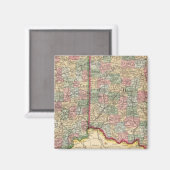 Aimant Ohio, Indiana Map par Mitchell (Recto/Verso)