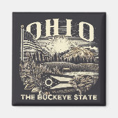 Aimant Ohio Le Buckeye State (Devant)