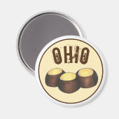 Aimant Ohio OH Beurre d'arachide Buckeye Buck Eye Nut Can (Recto/Verso)