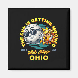 Aimant Ohio Solar Eclipse Apr 8 2024 Le Soleil Se Lève