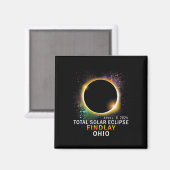 Aimant Ohio Total Éclipse Solaire 8 avril 2024 (Recto/Verso)