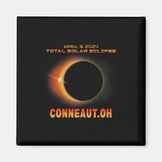 Aimant Ohio Total Solar Eclipse 2024 (Devant)