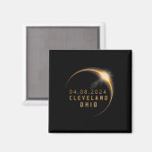 Aimant Ohio Total Solar Eclipse 2024 - Ohio Solar Eclipse (Recto/Verso)
