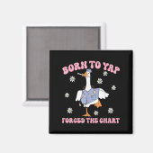 Aimant Oie Amusante Née À Yap Obligée De Graphiquer Les I (Recto/Verso)