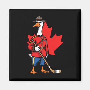 Aimant Oie canadienne Gendarme hockey feuille d'érable Ca