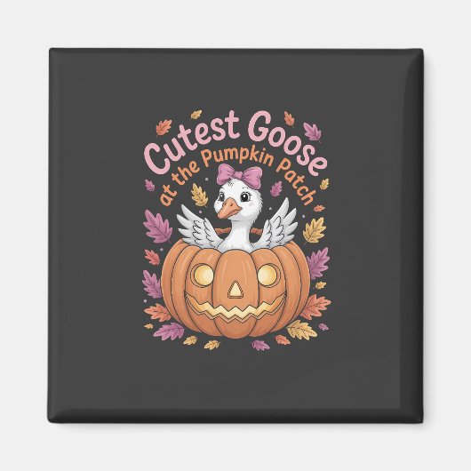 Aimant Oie cutest au Citrouille Patch Thanksgiving (Devant)