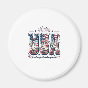 Aimant Oie Patriotique USA Vintage Quatrième Juillet Chem