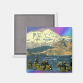 Aimant Oies empereur sur la baie Chiniak près de Chiniak, (Recto/Verso)