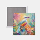 Aimant Oiseau à poitrine rouge à bec rose (Recto/Verso)