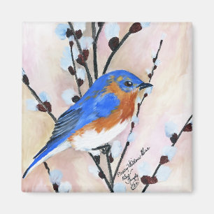Aimant oiseau bleu