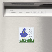 Aimant Oiseau Bleu avec Citation Mignonne (In Situ (Lave-vaisselle))