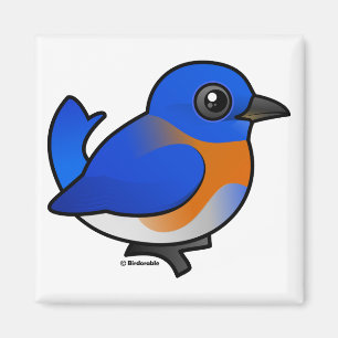Aimant Oiseau bleu occidental de bande dessinée