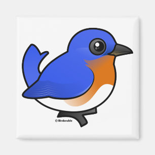 Aimant Oiseau bleu oriental mignon