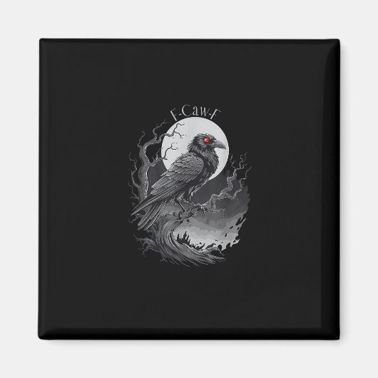 Aimant Oiseau créatif F-Caw-F Art (Devant)