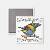 Aimant Oiseau d'abeilles (Recto/Verso)