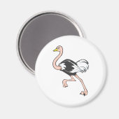 Aimant Oiseau d'autruche grave (Recto/Verso)