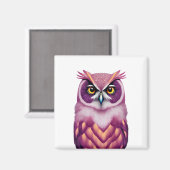 Aimant Oiseau de Chouette coloré (Recto/Verso)