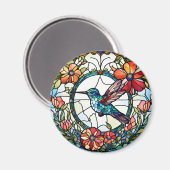 Aimant Oiseau de colibri Faux en verre tendu (Recto/Verso)