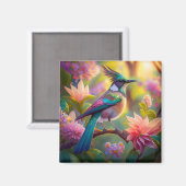 Aimant Oiseau de Jay Imaginaire vert (Recto/Verso)