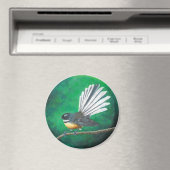 Aimant Oiseau de la Nouvelle-Zélande (piwakawaka) - Magne (In Situ (Lave-vaisselle))