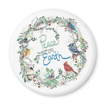Oiseau de la paix sur terre et couronne de Noël