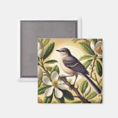 Aimant Oiseau de l'État du Mississippi Moqueur polyglotte (Recto/Verso)
